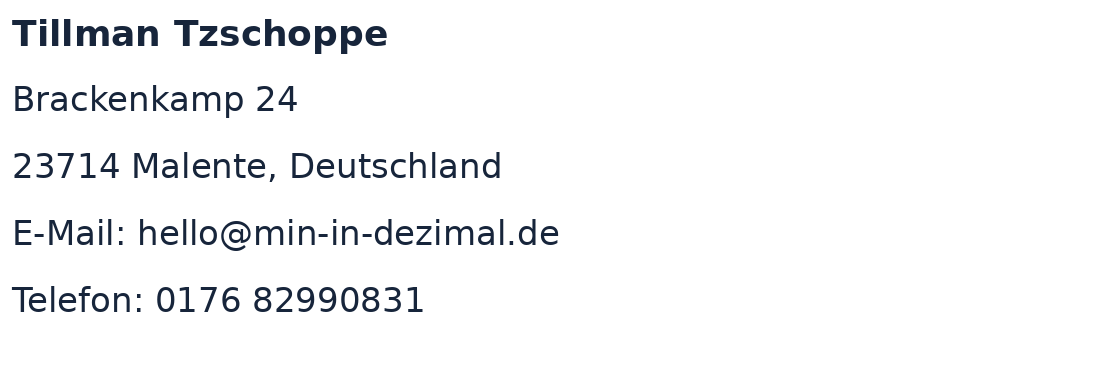 Name, Anschrift und Kontakt des Anbieters als Grafik